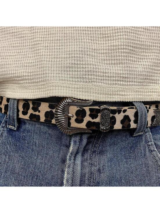 Accessories - Cheetah Tan Brown Cheetah Fur American Western boho indie belt